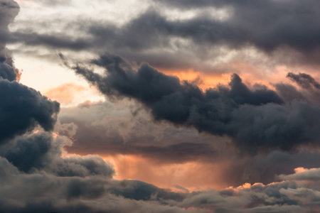 evening sky with dramatic clouds