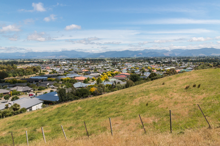 residential suburb in Blenheim town in New Zealandの写真素材