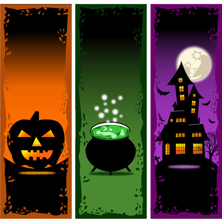 Vertical Halloween Banners Set 2のイラスト素材