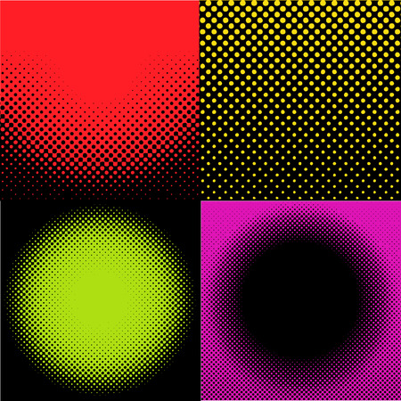 Haftones Abstract Background Setのイラスト素材