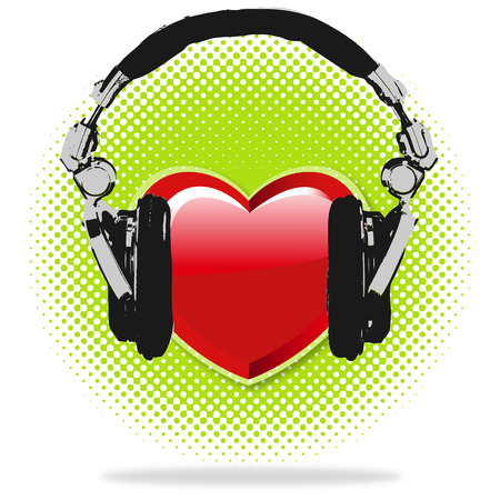 I love Music Haftones Backgroundのイラスト素材