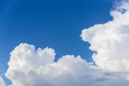 A good day in the blue sky and white soft cloud