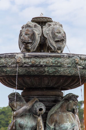 Lion fountain with europe styleの写真素材