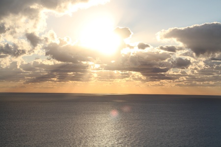 Sunrise at the oceanの写真素材