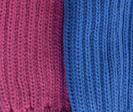 Close up of knitting wool texture fabricの写真素材