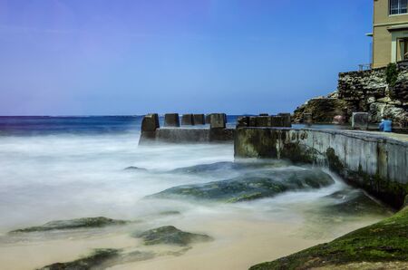 Tidal natural pool at Coogee Beach Sydneyの写真素材