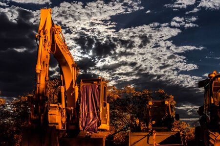 digger in west australia great northern highway nallan stationの写真素材