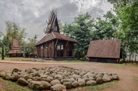 theme park in northern thailand chiang rai wat rong khun white templeの写真素材