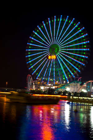 Ferris Wheel, Nightの写真素材