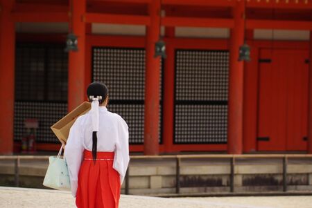 Kyoto Shrine Girlの写真素材