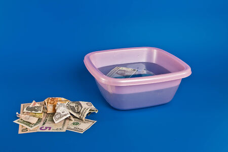 Money-laundering in house conditionsの写真素材