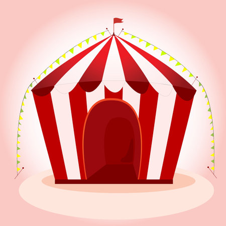 Circus tent vector illustration;の写真素材