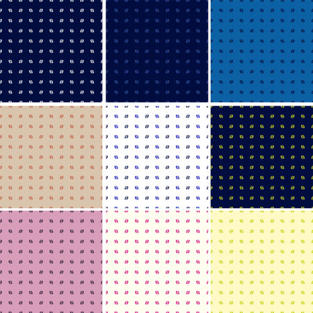 Collection of six geometric abstract seamless pattern; textile prints; eps 10
