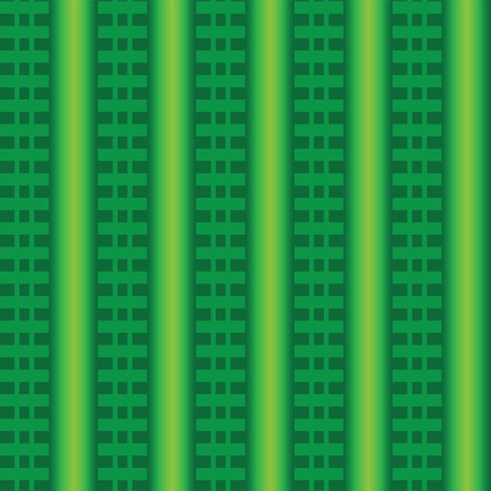 Entire green wallpaper with columns and lines; gradient columns separated by simple plaid; totally green ecological conceptのイラスト素材
