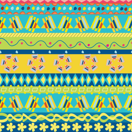 A colorful repeating seamless bandana print pattern.のイラスト素材