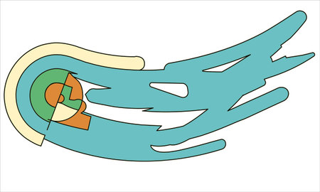 abstract creative minimal artistic ornamentのイラスト素材