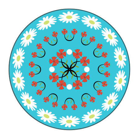 paper cup wedding ornament with artistic flower elementのイラスト素材