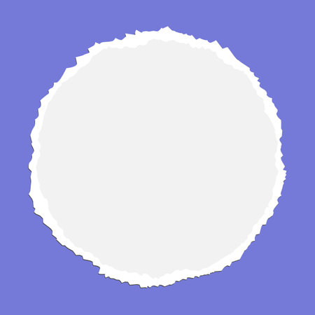 Torn paper circle shape. Vector illustrationのイラスト素材