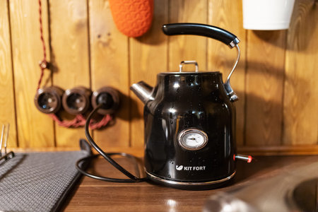 Modern electric kettle in the kitchen