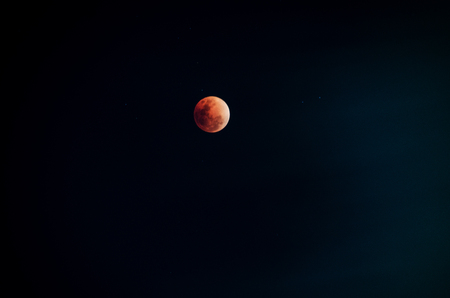 Supermoon Bloodmoon 2018の写真素材