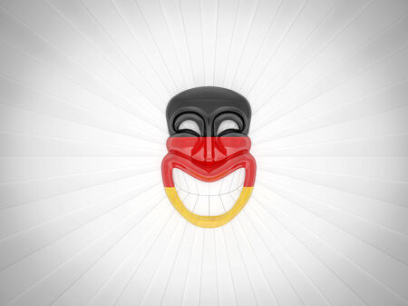 Theatrical mask painted in the German flagの写真素材
