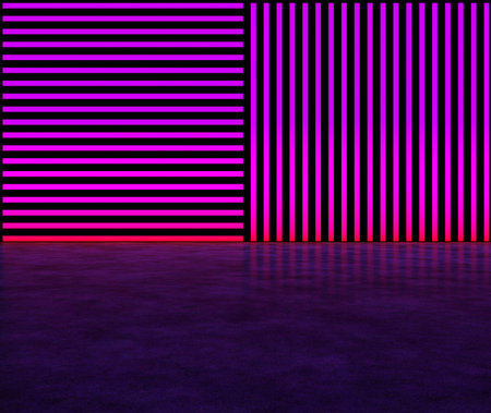 Glowing vertical and horizontal stripes of purple. Abstract glowing background of stripes. Glowing...