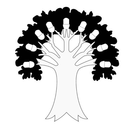 Heraldic oakのイラスト素材