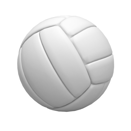 Blank volley ball on white backgroundの写真素材