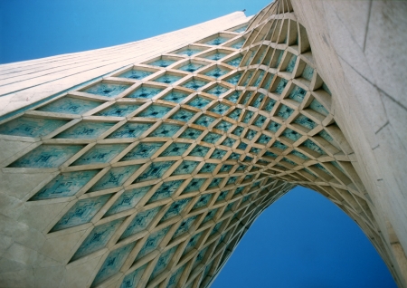 Architecture detail of a Azadi monument i Teheran, Iranのeditorial素材