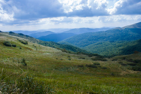 Bieszcady Mountains is one of the wildest regions of Poland (Europe), National Park area and Worldwide Biosphere Reserve regionの写真素材