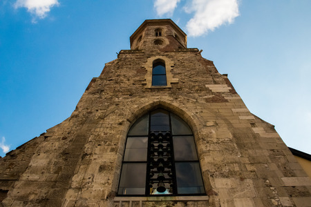 View of Mary Magdalene Church in the Castle District of Buda, Budapest in Hungaryの写真素材