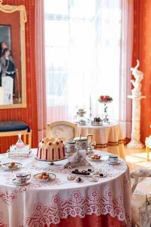Radun, Czech Republic, 7 April 2019 - The interior of Radun Castle, located near Opavaのeditorial素材
