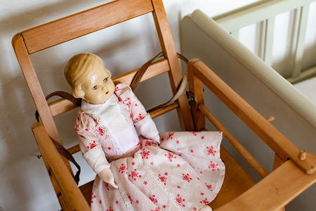 The room in kindergarten with toys and dolls for playing kidsの写真素材