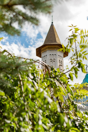 Gorgeous summer scene of Sucevita Monastery, a Spectacular morning view of Eastern Orthodox Church,...