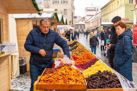 Maribor, Slovenia, 15 December 2019 - Advent Christmas Market In Maribor, Sloveniaのeditorial素材