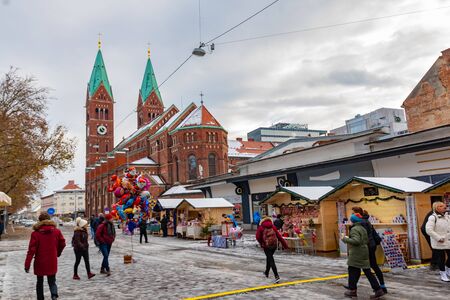 Maribor, Slovenia, 15 December 2019 - Advent Christmas Market In Maribor, Sloveniaのeditorial素材