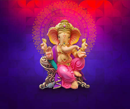 Indian religion god of lord ganashaの写真素材