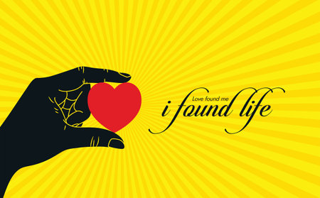 Love found me, I found lifeのイラスト素材