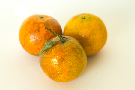 Orange fruit isolated on white background.の写真素材