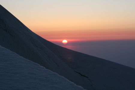 sunset in the mountainsの写真素材