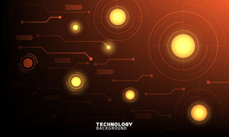 technology background. neon effect. circuit board concept. Hi-tech digital technology.のイラスト素材