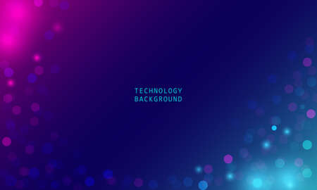Technology digital wave background concept. Beautiful motion waving dots texture with glowing defocused particles. technology background.のイラスト素材