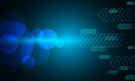 Abstract technology, futuristic, energy technology concept. stripes lines with blue light, speed and motion blur over dark blue background.のイラスト素材