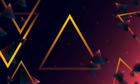 Abstract dark purple polygon triangles shape pattern on background. Illustration Vector design digital technology concept.のイラスト素材