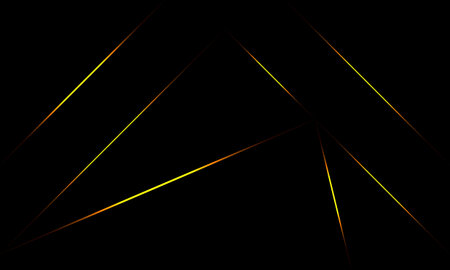 Abstract blue polygon triangles shape pattern background with golden line and lighting effect luxury...