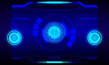 Abstract technology concept particle connection background with blue lights. blue color abstract screen, hi speed internet technology.のイラスト素材