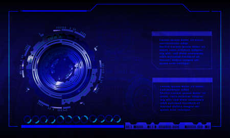 Abstract technology concept particle connection background with blue lights. blue color abstract screen, hi speed internet technology.のイラスト素材