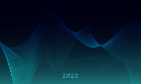 abstract wave technology background with blue light smooth and flow. Big data. Abstract background...