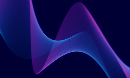 abstract wave technology background with blue light smooth and flow. Big data. Abstract background...