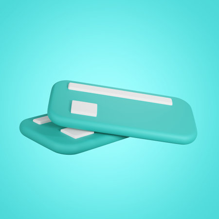 3d rendering credit card icon isolated, Credit card, 3D online payments credit or debit card concept. money transfer. Financial transactions. online payment credit card with payment.の写真素材